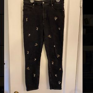 Abercrombie & Fitch Embroidered Black Jeans